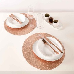 Сервировочная салфетка TISECO ZZ0534ROSEGOLD CAPELINNI  ROUND 38CM 