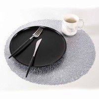Сервировочная салфетка TISECO ZZ0534SILVER CAPELINNI  ROUND 38CM 