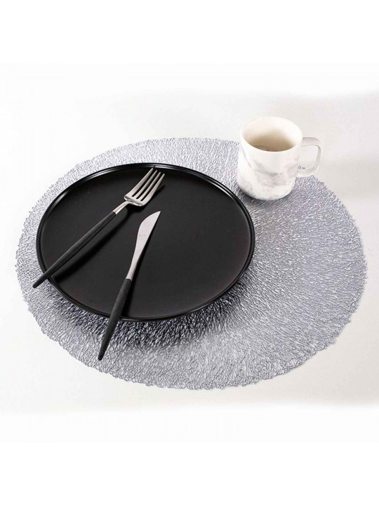 Սպասքի տակդիր TISECO ZZ0534SILVER CAPELINNI  ROUND 38CM 