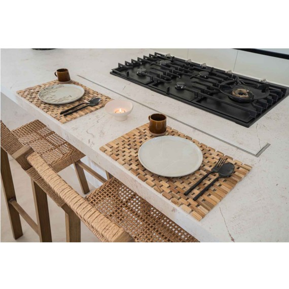 Table runner TISECO ZZ0568 TEAK WOOD IPM001 NATURAL 30x45CM 