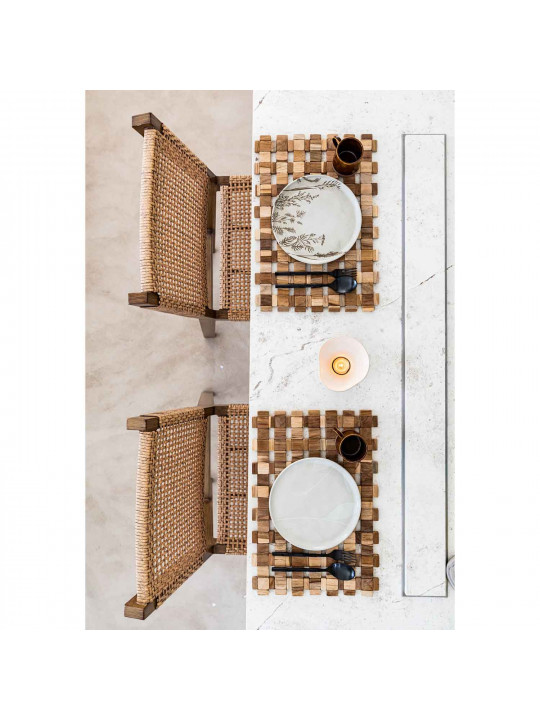 Սպասքի տակդիր TISECO ZZ0569 TEAK WOOD IPM083 NATURAL 30x45CM 