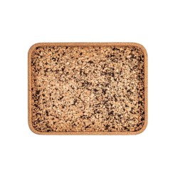 Tray TISECO ZZ0576COAL/1102 QUERCO CORK RECTANGLE 42x32CM 