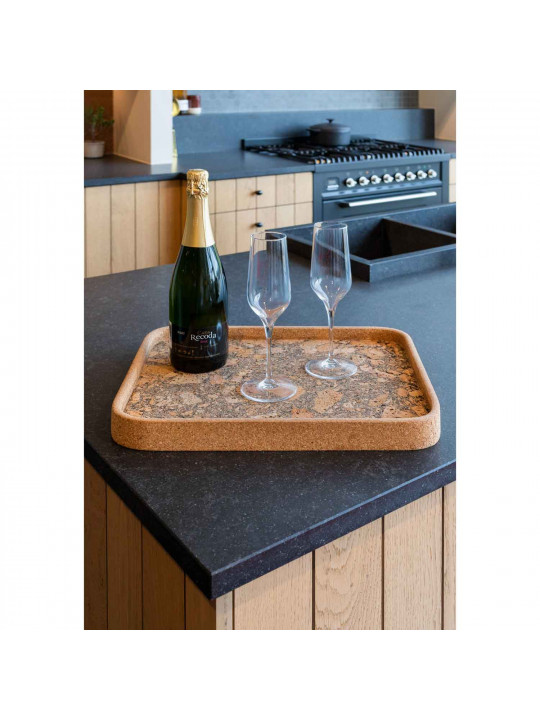 Սկուտեղ TISECO ZZ0576COAL/1102 QUERCO CORK RECTANGLE 42x32CM 