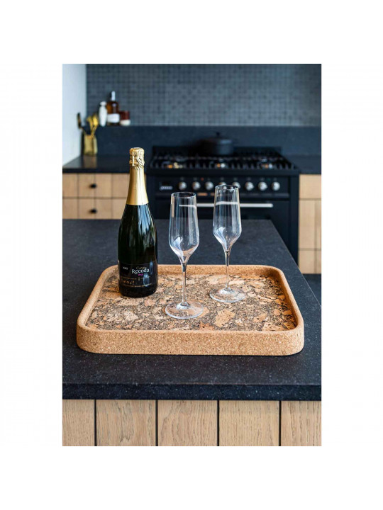 Սկուտեղ TISECO ZZ0576EARTH/3106 QUERCO CORK RECTANGLE 42x32CM 