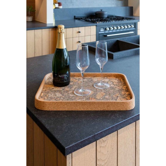 Tray TISECO ZZ0576GRAIN/2111 QUERCO CORK RECTANGLE 42x32CM 