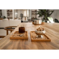 Tray TISECO ZZ0579COAL/1102 QUERCO CORK RECTANGLE 22.5x14.5CM 