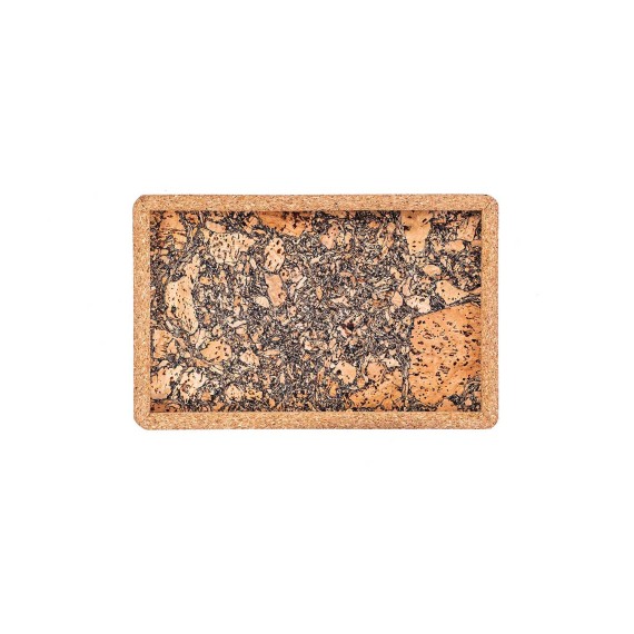 Tray TISECO ZZ0579EARTH/3106 QUERCO CORK RECTANGLE 22.5x14.5CM 