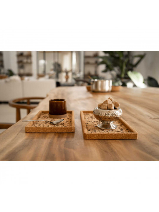 Սկուտեղ TISECO ZZ0579EARTH/3106 QUERCO CORK RECTANGLE 22.5x14.5CM 