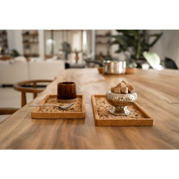 Tray TISECO ZZ0579GRAIN/2111 QUERCO CORK RECTANGLE 22.5x14.5CM 