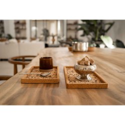 Tray TISECO ZZ0580COAL/1102 QUERCO CORK RECTANGLE 28x14.5CM 
