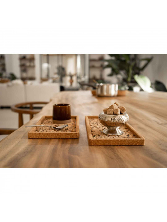 Սկուտեղ TISECO ZZ0580COAL/1102 QUERCO CORK RECTANGLE 28x14.5CM 