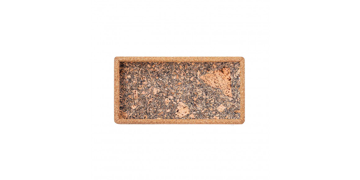 Tray TISECO ZZ0580EARTH/3106 QUERCO CORK RECTANGLE 28x14.5CM 