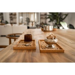 Tray TISECO ZZ0580GRAIN/2111 QUERCO CORK RECTANGLE 28x14.5CM 