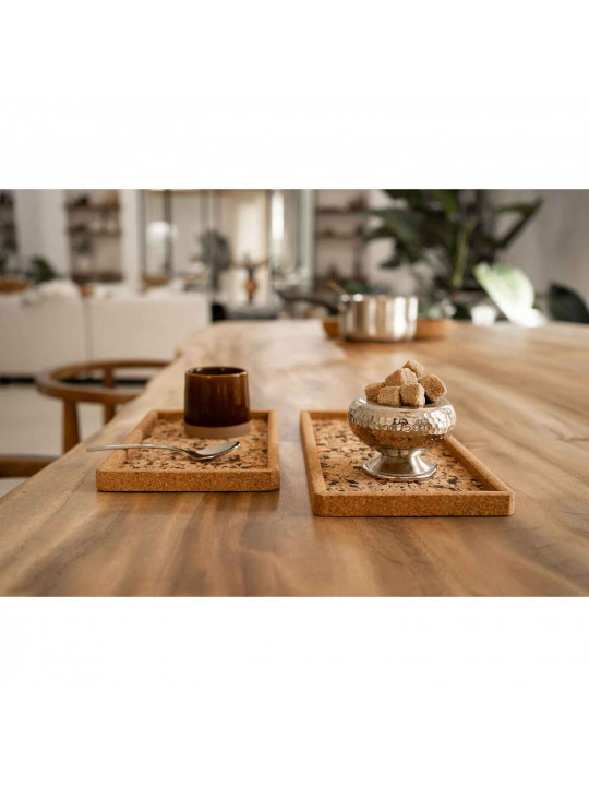 Սկուտեղ TISECO ZZ0580ROCK/1108 QUERCO CORK RECTANGLE 28x14.5CM 