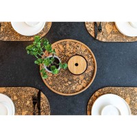 Поднос TISECO ZZ0583COAL/1102 QUERCO CORK ROUND 40CM 