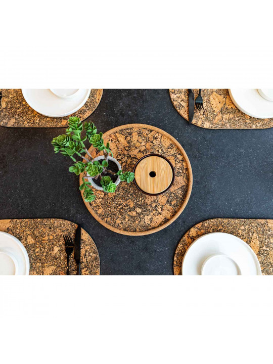 Սկուտեղ TISECO ZZ0583COAL/1102 QUERCO CORK ROUND 40CM 