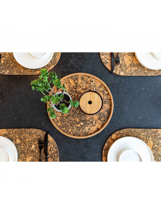 Սկուտեղ TISECO ZZ0583EARTH/3106 QUERCO CORK ROUND 40CM 