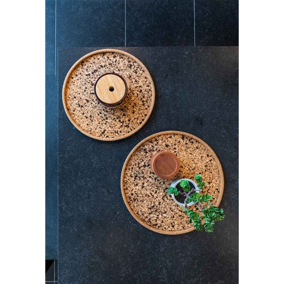 Поднос TISECO ZZ0583GRAIN/2111 QUERCO CORK ROUND 40CM 