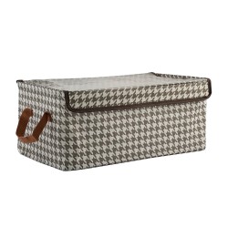 Ящик для хранения XIMI 6941963978866 HOUNDSTOOTH PVC STEEL FRAME STORAGE BOXES WITH LIDS (978866)