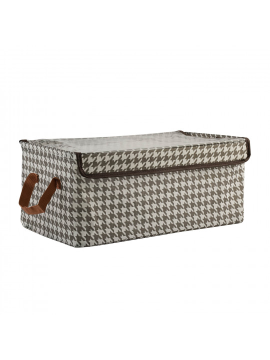Պահեստավորման տուփ XIMI 6941963978866 HOUNDSTOOTH PVC STEEL FRAME STORAGE BOXES WITH LIDS (978866)