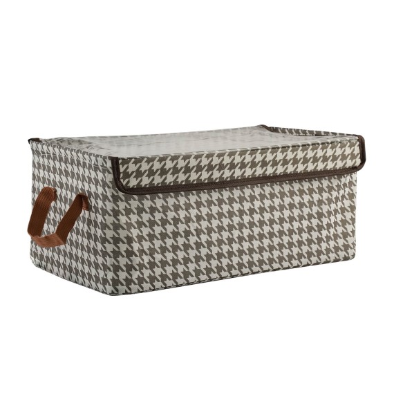Պահեստավորման տուփ XIMI 6941963978866 HOUNDSTOOTH PVC STEEL FRAME STORAGE BOXES WITH LIDS (978866)