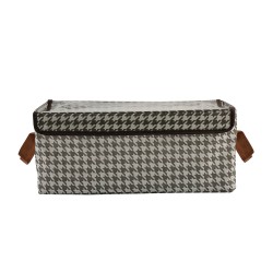Ящик для хранения XIMI 6941963978866 HOUNDSTOOTH PVC STEEL FRAME STORAGE BOXES WITH LIDS (978866)