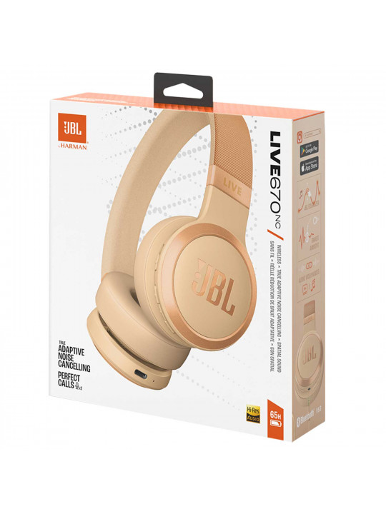 Headphone JBL LIVE 670 NC (BEIGE) 