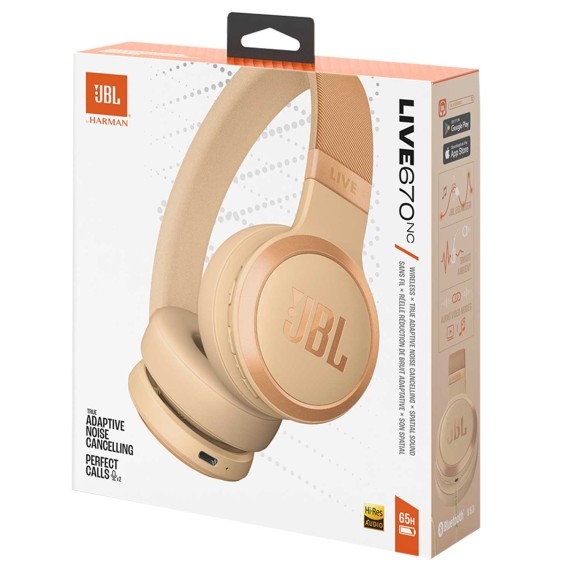 Ականջակալ JBL LIVE 670 NC (BEIGE) 