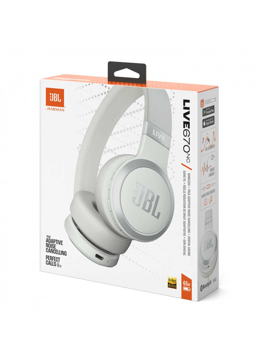 Ականջակալ JBL LIVE 670 NC (WH) 