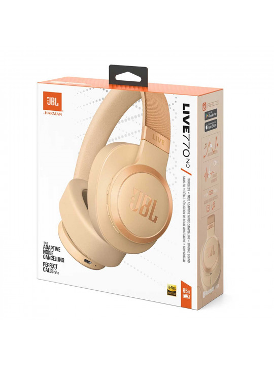 Ականջակալ JBL LIVE 770 NC (BEIGE) 