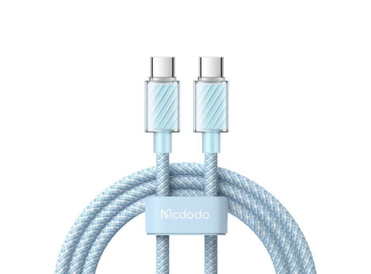 Մալուխ MCDODO 100W Type-C to C Transparent Data Cable 1.2m (Blue) (CA-3671)