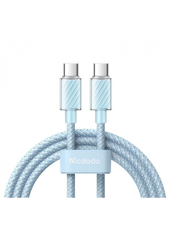 Кабель MCDODO 100W Type-C to C Transparent Data Cable 1.2m (Blue) (CA-3671)