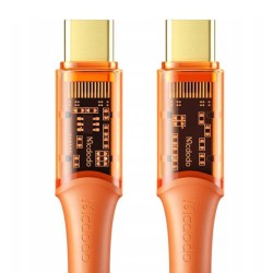 Մալուխ MCDODO 100W Type-C to C Transparent Data Cable 1.2m (Orange) (CA-2111)