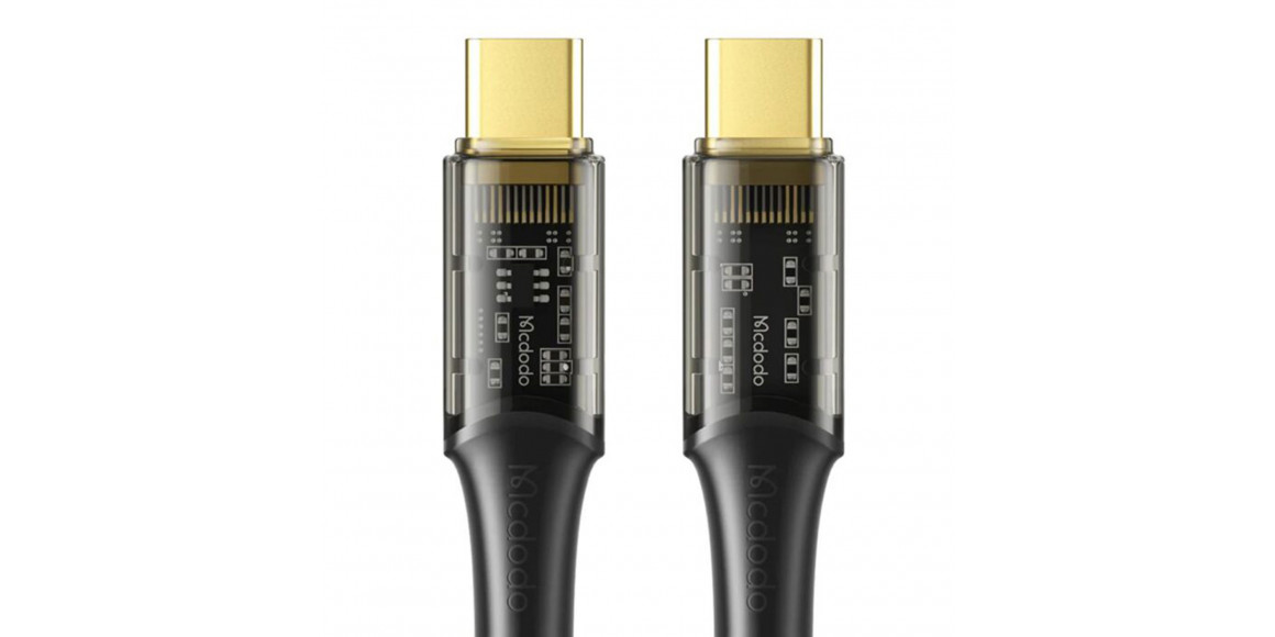Մալուխ MCDODO 100W Type-C to C Transparent Data Cable 1.2m (Orange) (CA-2111)