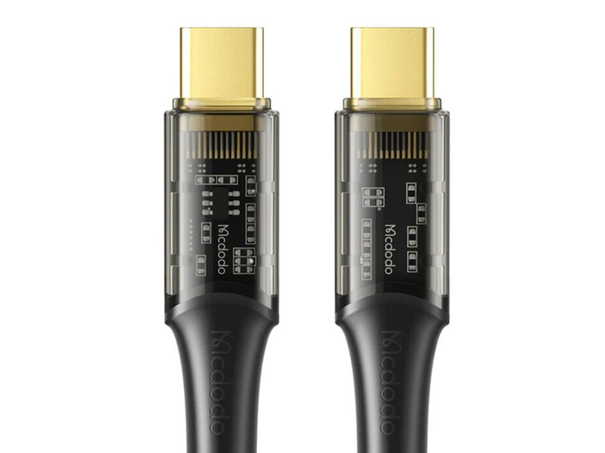 Кабель MCDODO 100W Type-C to C Transparent Data Cable 1.2m (Orange) (CA-2111)