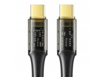 Մալուխ MCDODO 100W Type-C to C Transparent Data Cable 1.2m (Orange) (CA-2111)