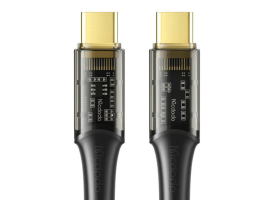 Մալուխ MCDODO 100W Type-C to C Transparent Data Cable 1.2m (Orange) (CA-2111)