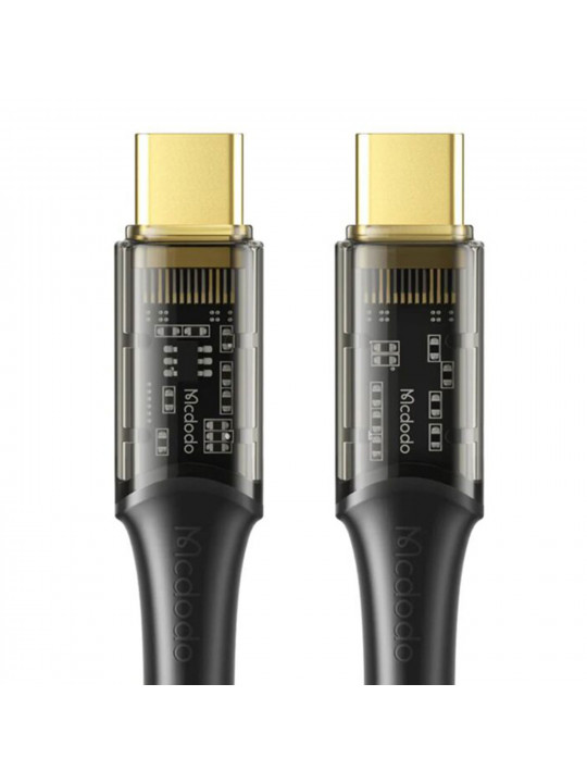 Кабель MCDODO 100W Type-C to C Transparent Data Cable 1.2m (Orange) (CA-2111)