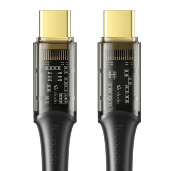 Cable MCDODO 100W Type-C to C Transparent Data Cable 1.2m (Orange) (CA-2111)