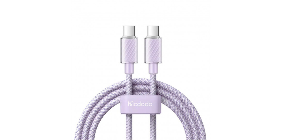 Кабель MCDODO 100W Type-C to C Transparent Data Cable 1.2m (Purple) (CA-3672)