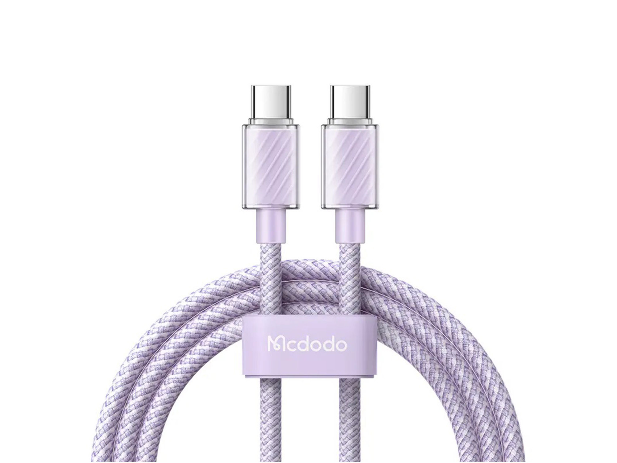 Cable MCDODO 100W Type-C to C Transparent Data Cable 1.2m (Purple) (CA-3672)