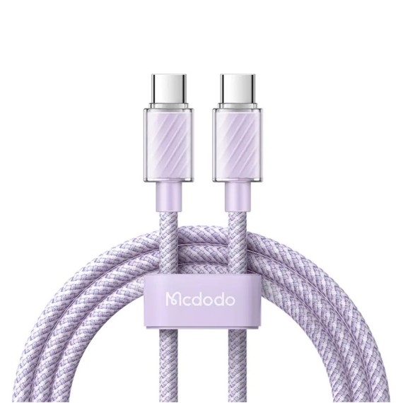 Մալուխ MCDODO 100W Type-C to C Transparent Data Cable 1.2m (Purple) (CA-3672)