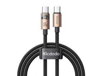 Кабель MCDODO 100W USB-C to C Transparent Cable with Light 1.2m (Desert Gold) (CA-5581)