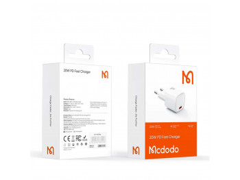 Power adapter MCDODO 20W 1C Fast Charger (White) (CH-4020)