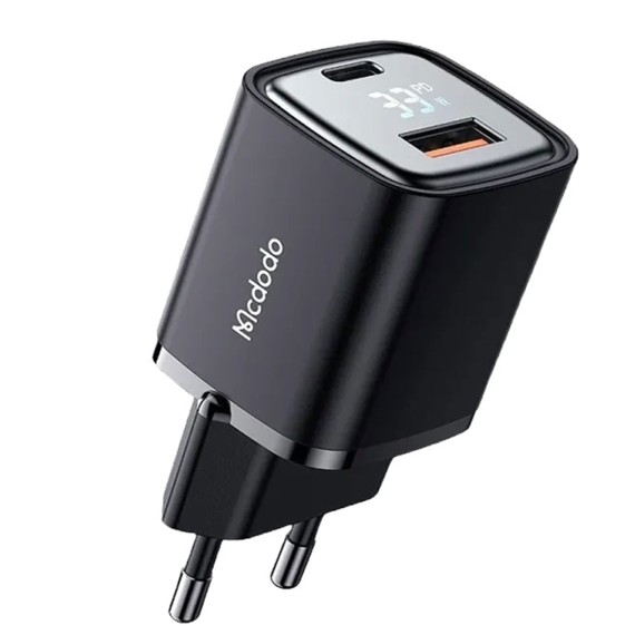 Power adapter MCDODO 33W 1C + 1A Digital Display Fast Charger (Black) (CH-1701)