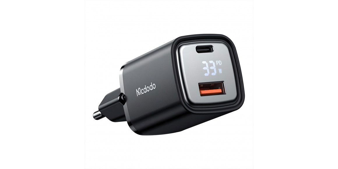 Power adapter MCDODO 33W 1C + 1A Digital Display Fast Charger (Black) (CH-1701)