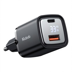Power adapter MCDODO 33W 1C + 1A Digital Display Fast Charger (Black) (CH-1701)
