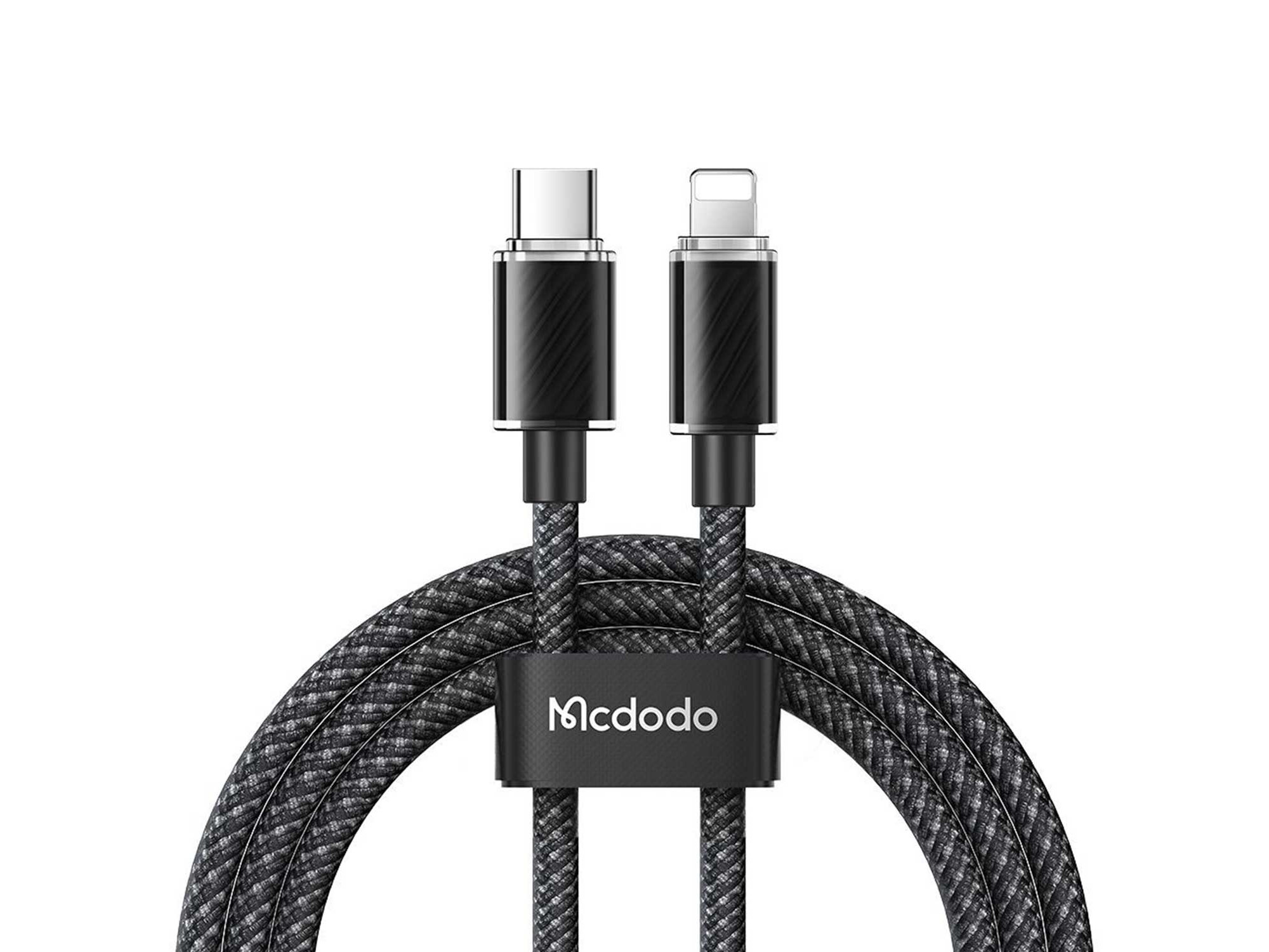 Մալուխ MCDODO 36W Type-C to Lightning Transparent Cable 1.2m (Black) (CA-1590)