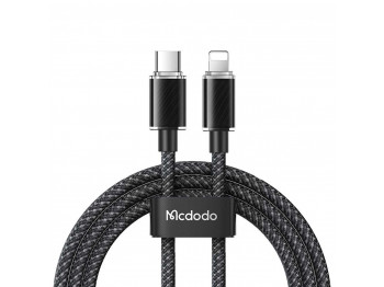 Кабель MCDODO 36W Type-C to Lightning Transparent Cable 1.2m (Black) (CA-1590)