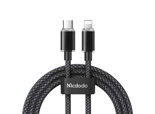 Մալուխ MCDODO 36W Type-C to Lightning Transparent Cable 1.2m (Black) (CA-1590)